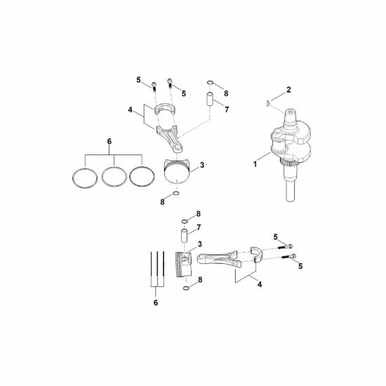 Picture of F - Albero motore, pistone EVC 7000.0 (EVC7000-0001)